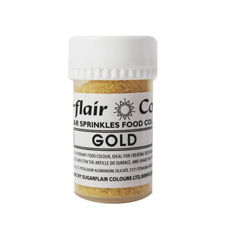 Sugarflair Sugar Sprinkles 20g - Gold