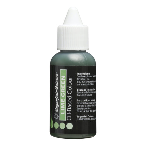 Sugarflair Oil Based Food Colour 30ml  Lime Green