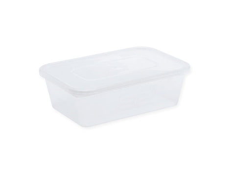 650ml Satco PP Microwavable Container & Lid - 1x25