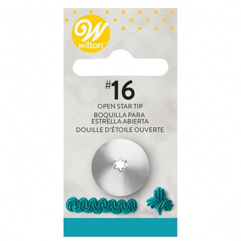Wilton Open Star Decorating Tip/Nozzle No. 16 - Stainless Steel
