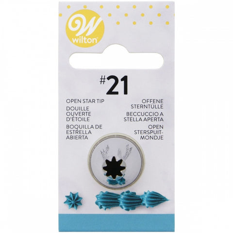 Wilton Open Star Decorating Tip/Nozzle No. 21 - Stainless Steel