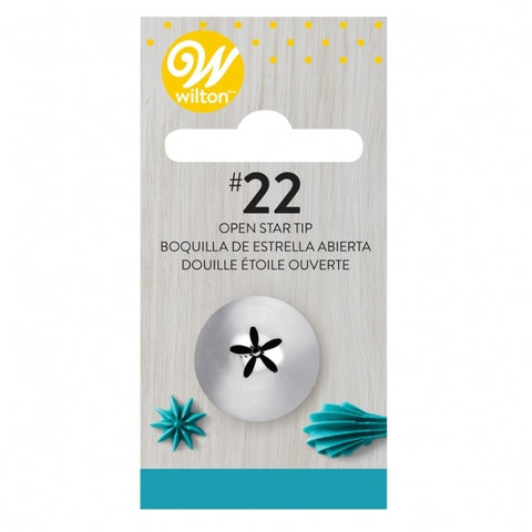Wilton Open Star Decorating Tip/Nozzle No. 22  Stainless Steel