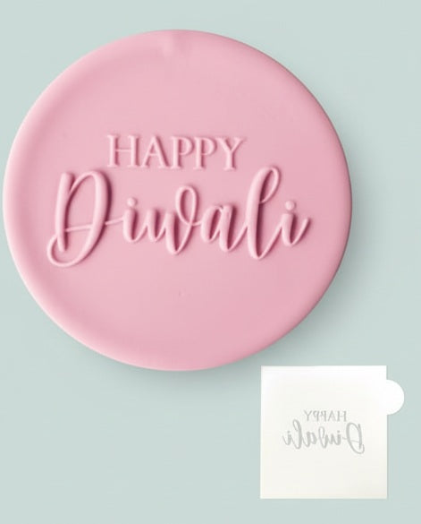 Happy Diwali  Debosser Cookie Fondant Biscuit stamp