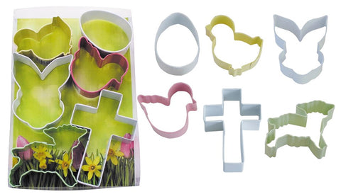 Polyresin Coated Easter Spring Colour Cookie Cutters - Set of 6