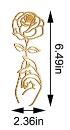 Abstract Gold Rose Hand Cake Topper