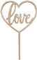 Love' Wooden Cake Topper