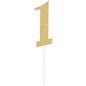 Milestone Gold Glitter Birthday Cake Topper Age 1 []