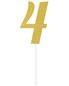 Milestone Gold Glitter Birthday Cake Topper Age 4 []