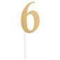 Milestone Gold Glitter Birthday Cake Topper Age 6 []