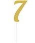 Milestone Gold Glitter Birthday Cake Topper Age 7 []