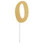 Milestone Gold Glitter Birthday Cake Topper Age 0 []